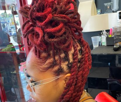 Petal Loc Updo